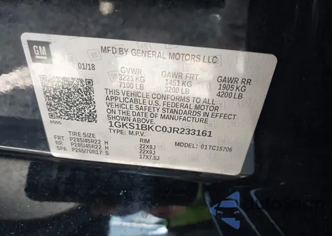 1GKS1BKC0JR233161